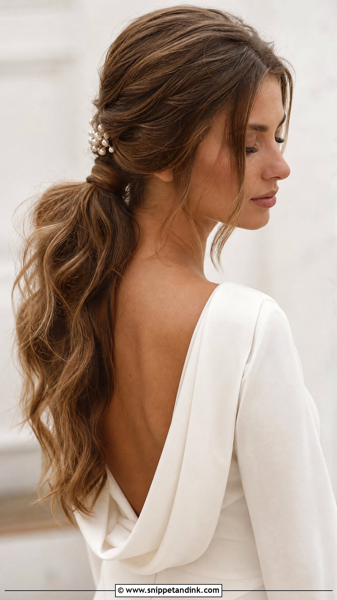 Bohemian Bride Ponytail - Snippet and Ink - 15 Bohemian Bride Hair Ideas