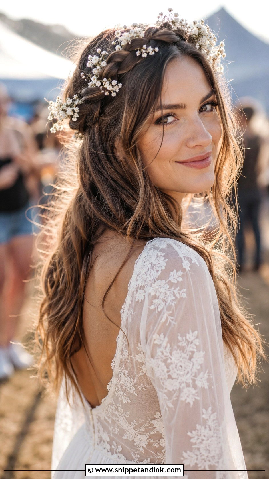 Bohemian Crown Braid - Snippet and Ink - 20 Boho Bride Hairstyles