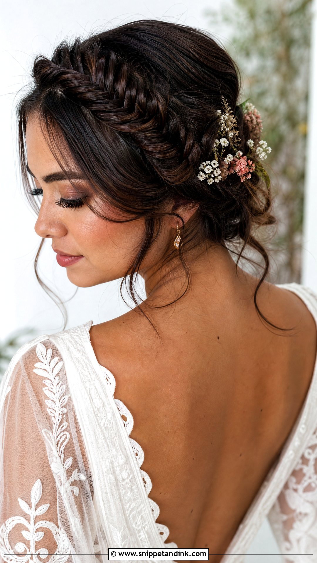 Bohemian Fishtail Crown Braid - Snippet and Ink - 20 Bridal Crown Hairstyles