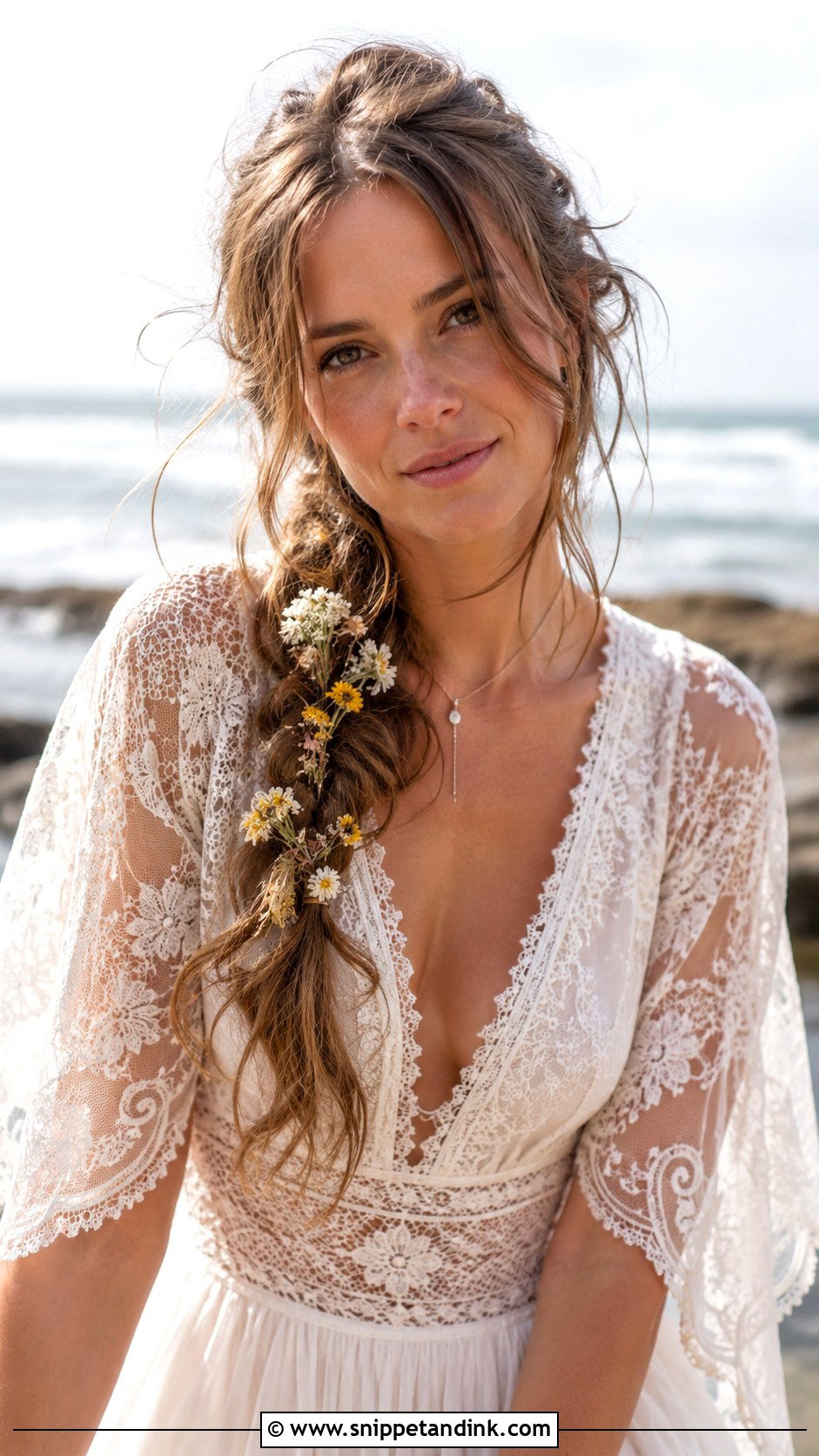 Bohemian Loose Braid - Snippet and Ink - 20 Bridal Long Hairstyles
