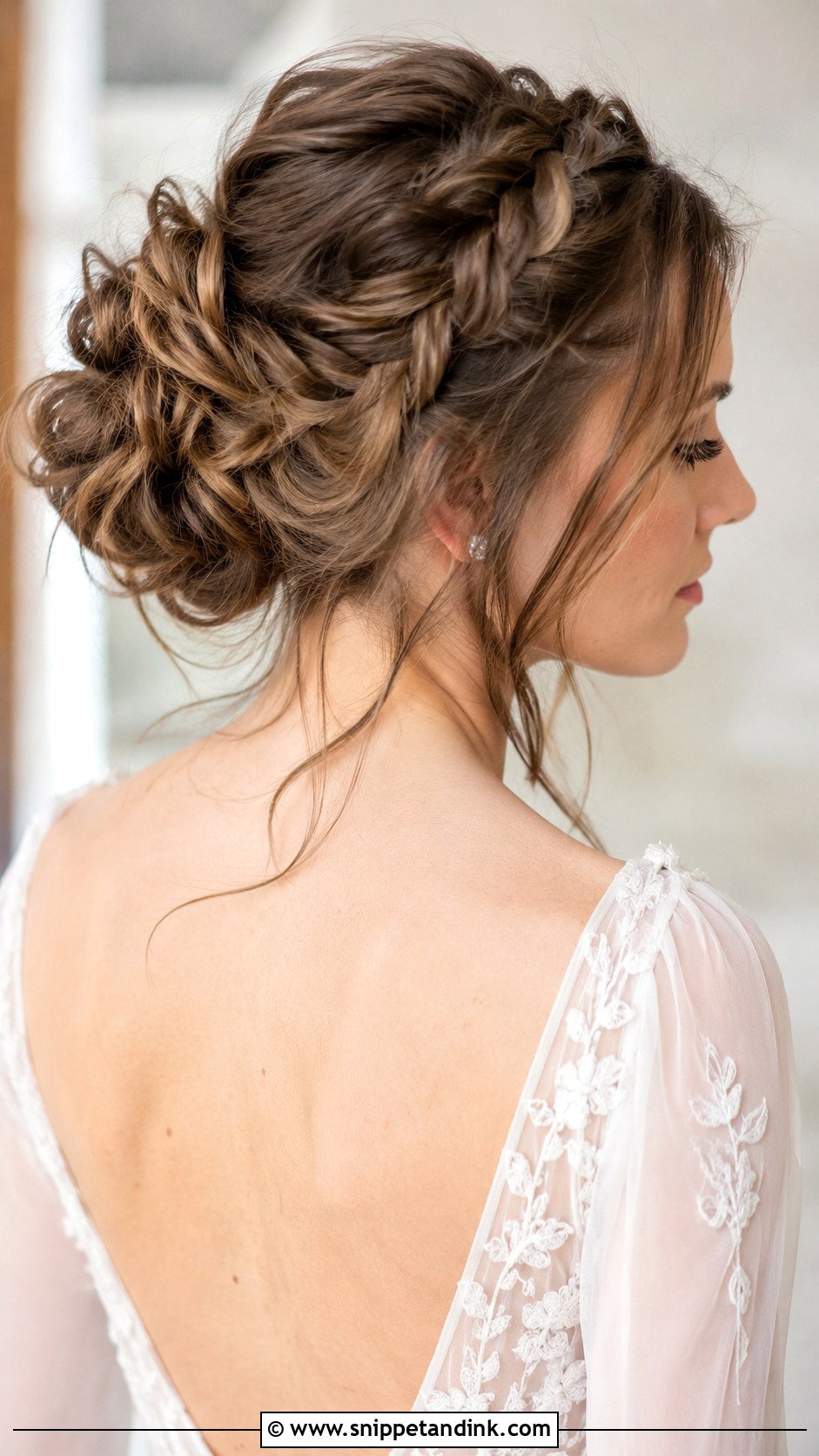 Bohemian Loose Bun Updo - Snippet and Ink - 25 Loose Bun Wedding Hair Ideas