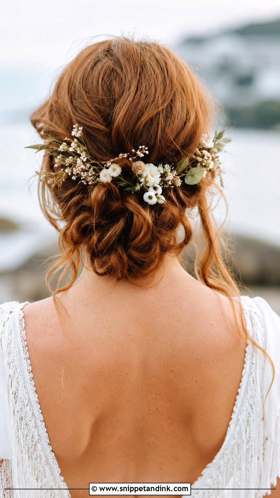 Bohemian Low Bun - Snippet and Ink - 30 Low Bun Bridal Hair Ideas