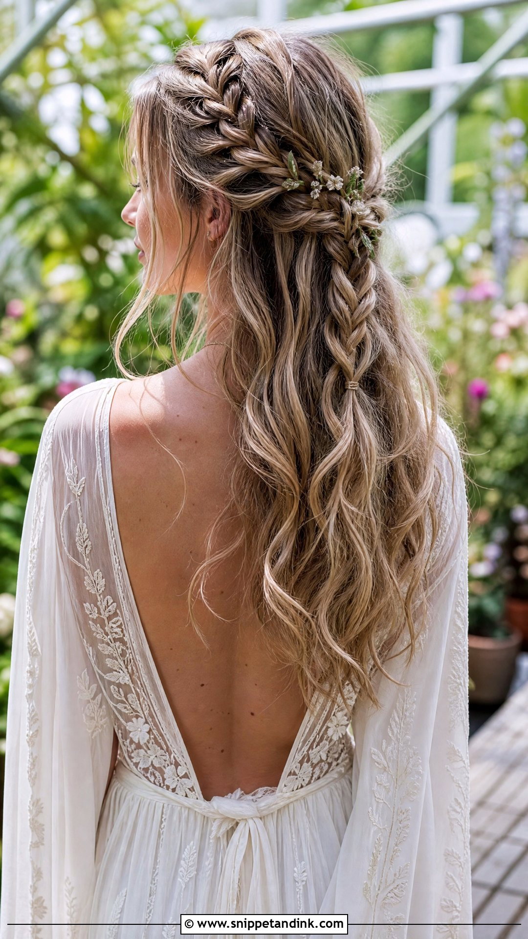 Bohemian Waterfall Braid - Snippet and Ink - 20 Bridal Hairstyles Tutorial