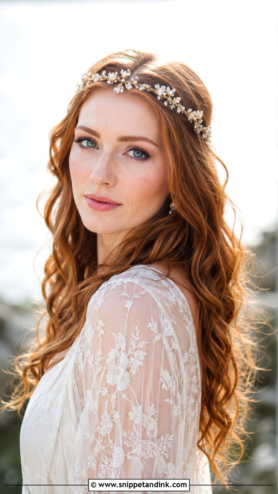 Bohemian Waves With Headband - Snippet and Ink - 25 Summer Wedding Hair Ideas
