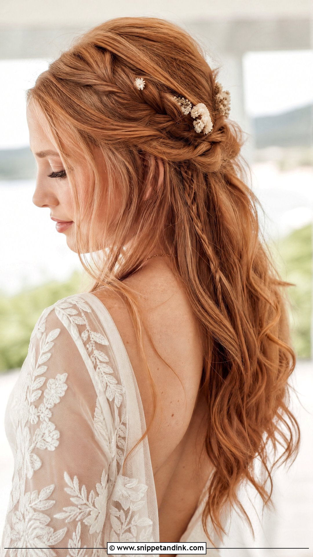 Boho Beach Wave Bridal Hair - Snippet and Ink - 15 Beach Wave Bridal Hair Ideas