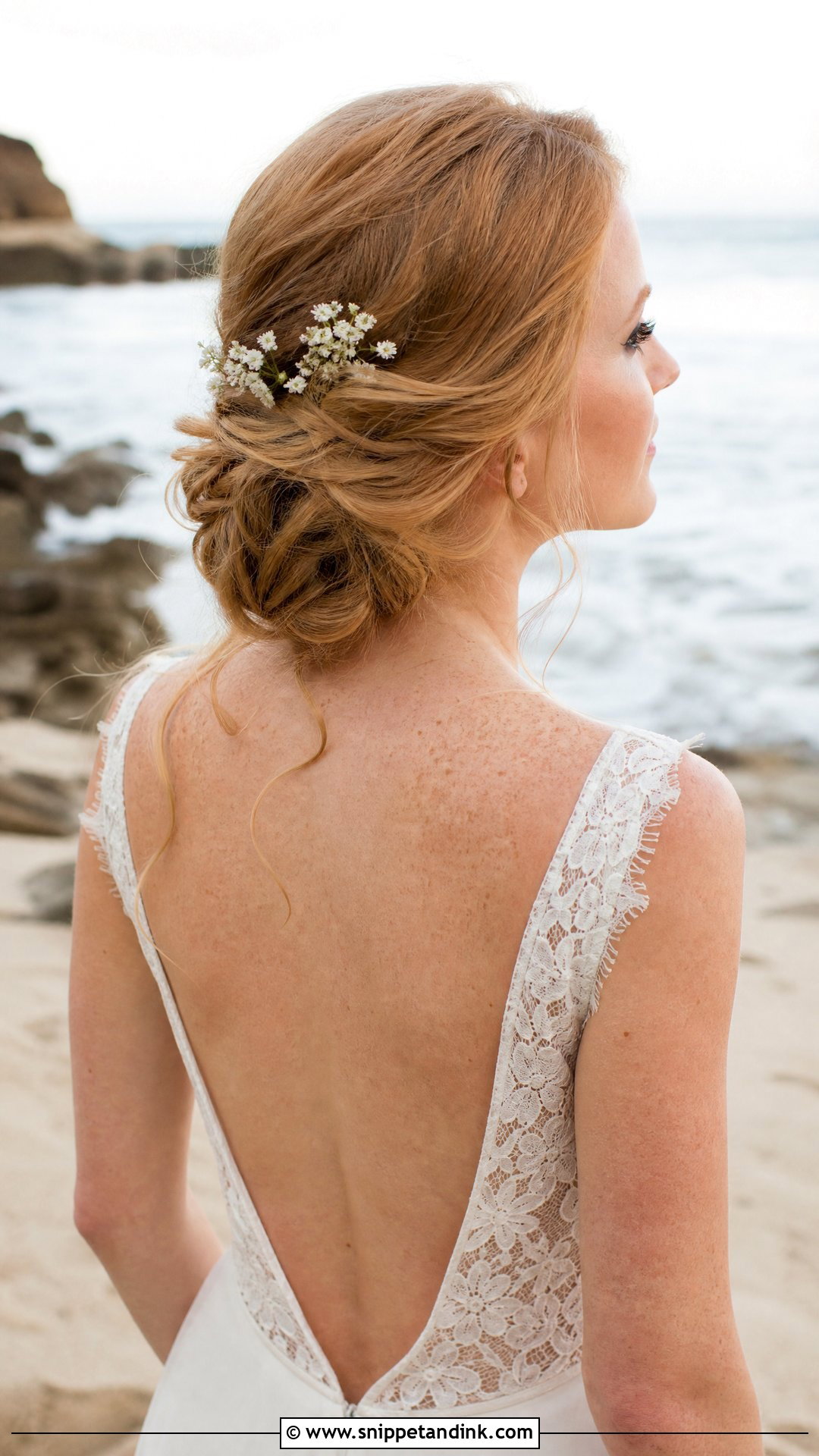 Boho Beach Wedding Loose Chignon - Snippet and Ink - 15 Boho Beach Wedding Hair Ideas