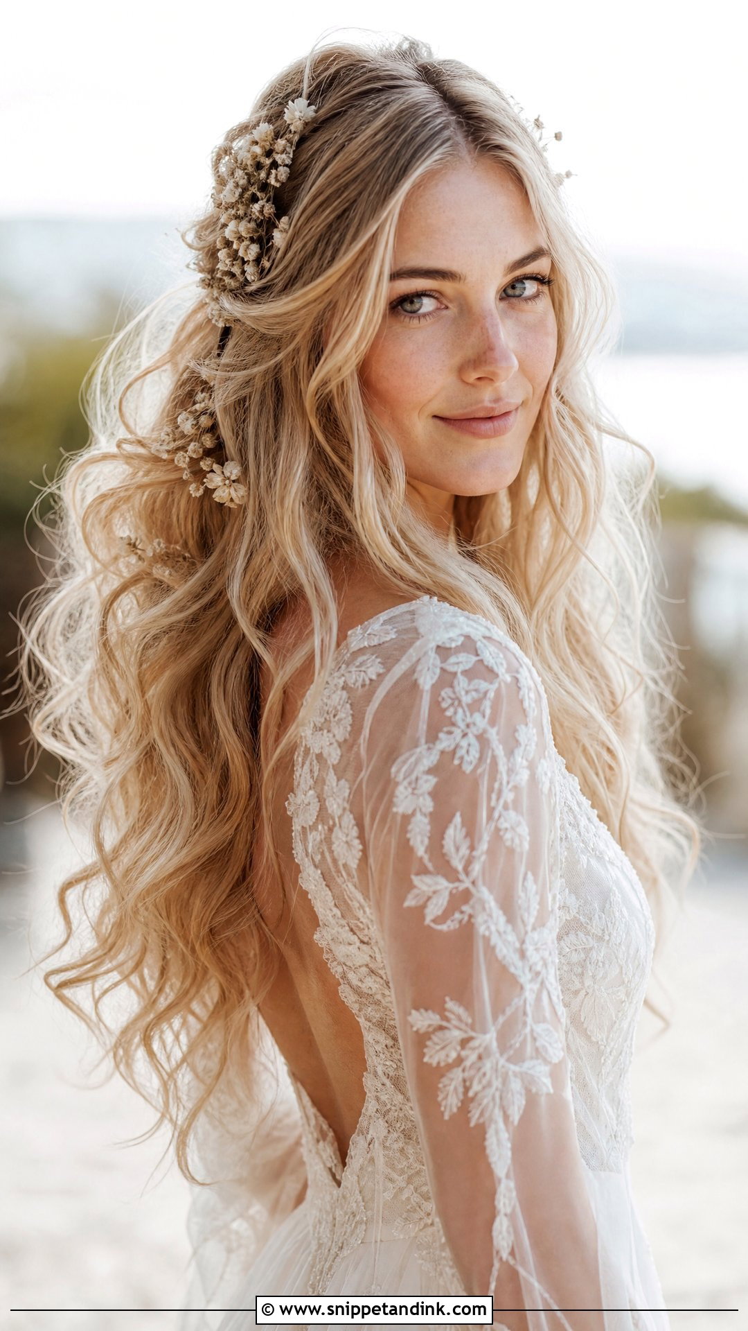 Boho Big Curls With Loose Waves - Snippet and Ink - 20 Big Curls Wedding Hair