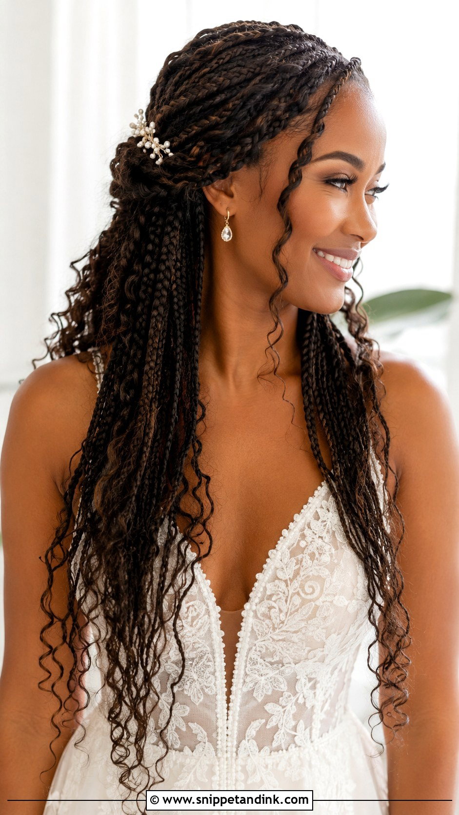 Boho Box Braids Wedding - Snippet and Ink - 15 Wedding Box Braids