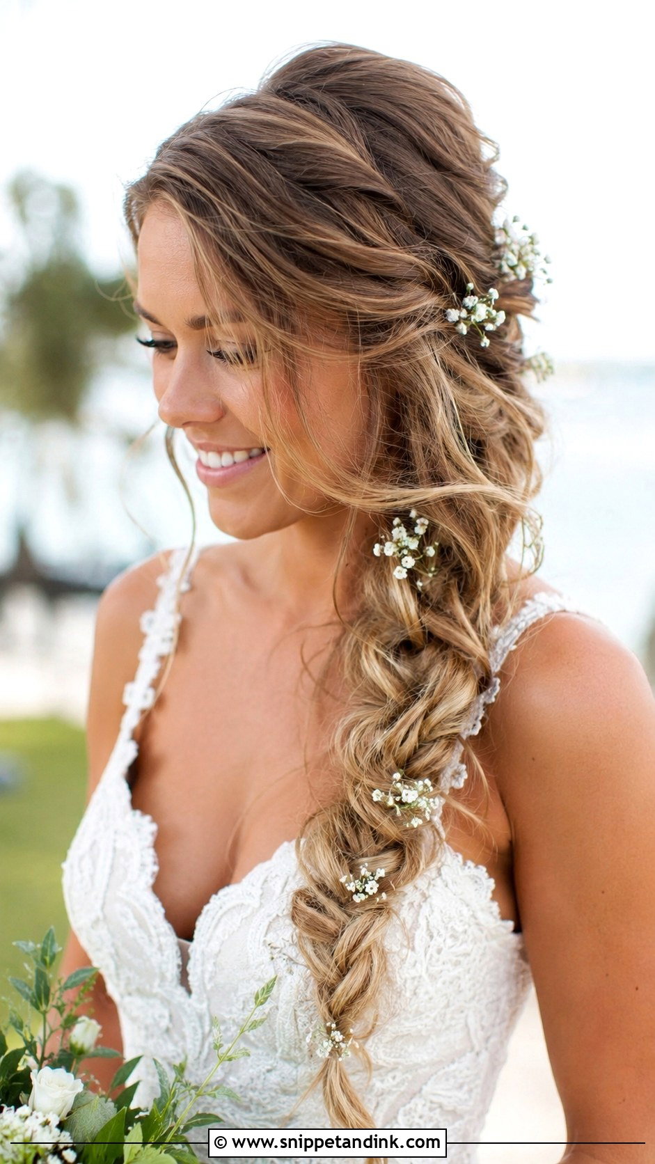 Boho Braid Bridal Hair - Snippet and Ink - 20 Bridal Hair Inspo 2025 Ideas