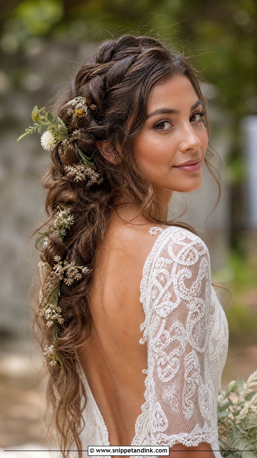 Boho Braid Bridal Look - Snippet and Ink - 20 Bridal Hair Braids