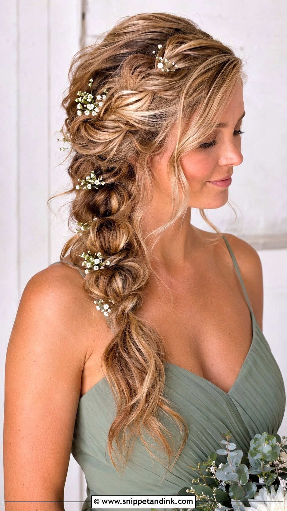 Boho Braid Bridesmaid Hairstyle - Snippet and Ink - 20 Bridesmaid Hairstyles 2024