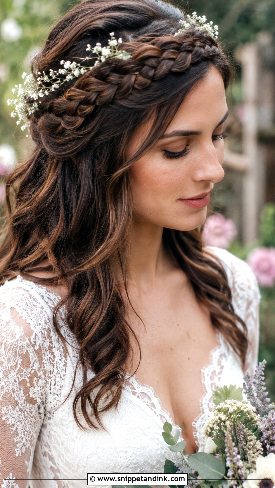 Boho Braid Crown - Snippet and Ink - 20 Wedding Hair Ideas for Medium Length