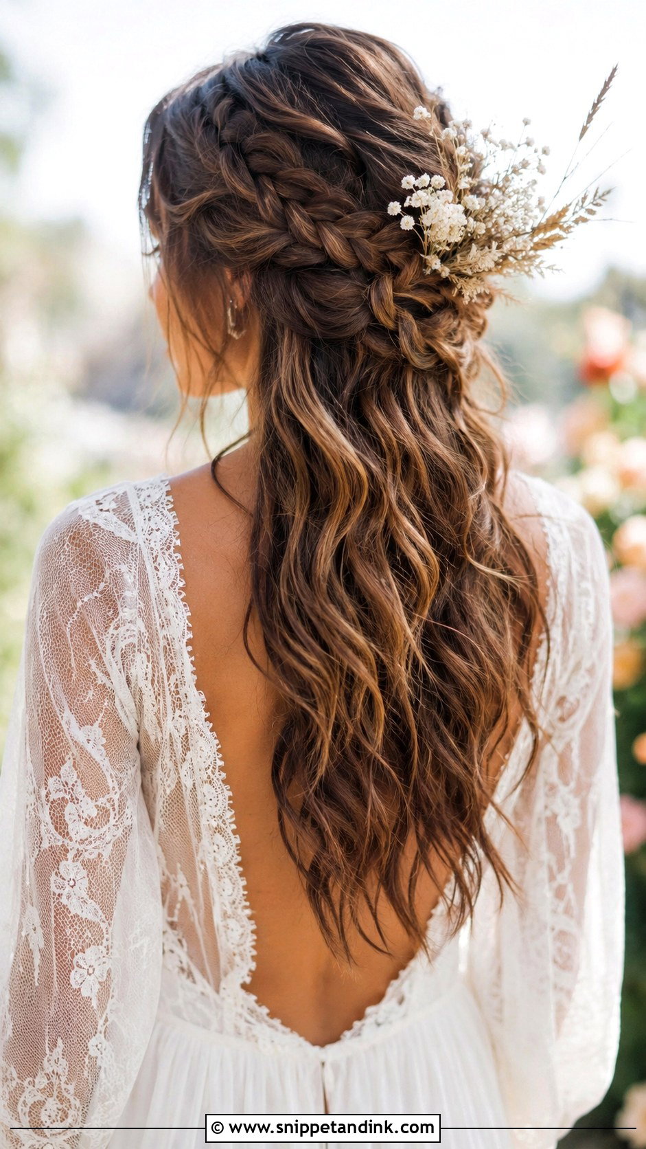 Boho Braid Half Up Bridal Hair - Snippet and Ink - 25 Half-Up Half-Down Wedding Hair Braid Ideas