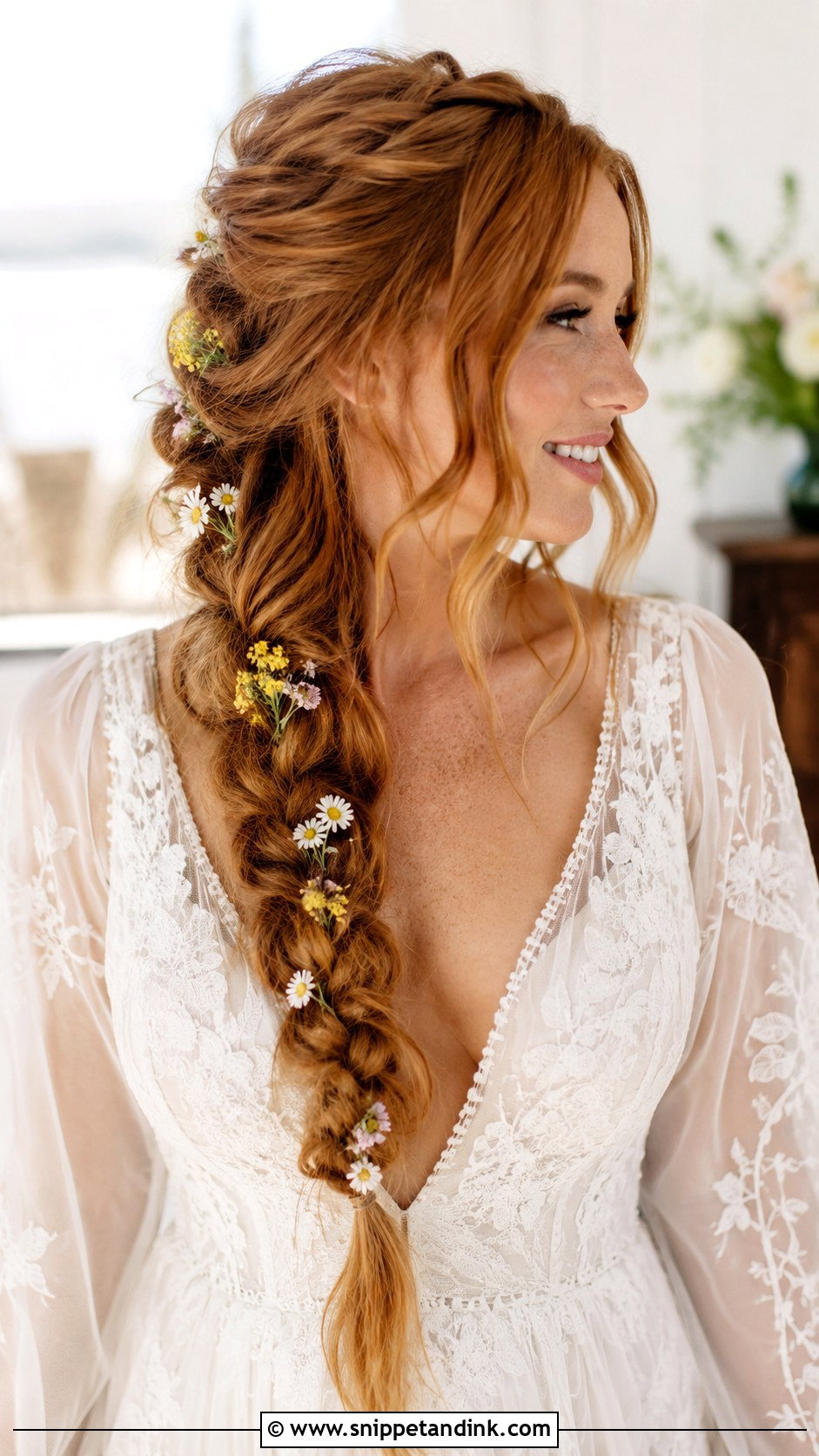 Boho Braid Wedding Hairstyle - Snippet and Ink - 15 Wedding Hairstyles with Braid