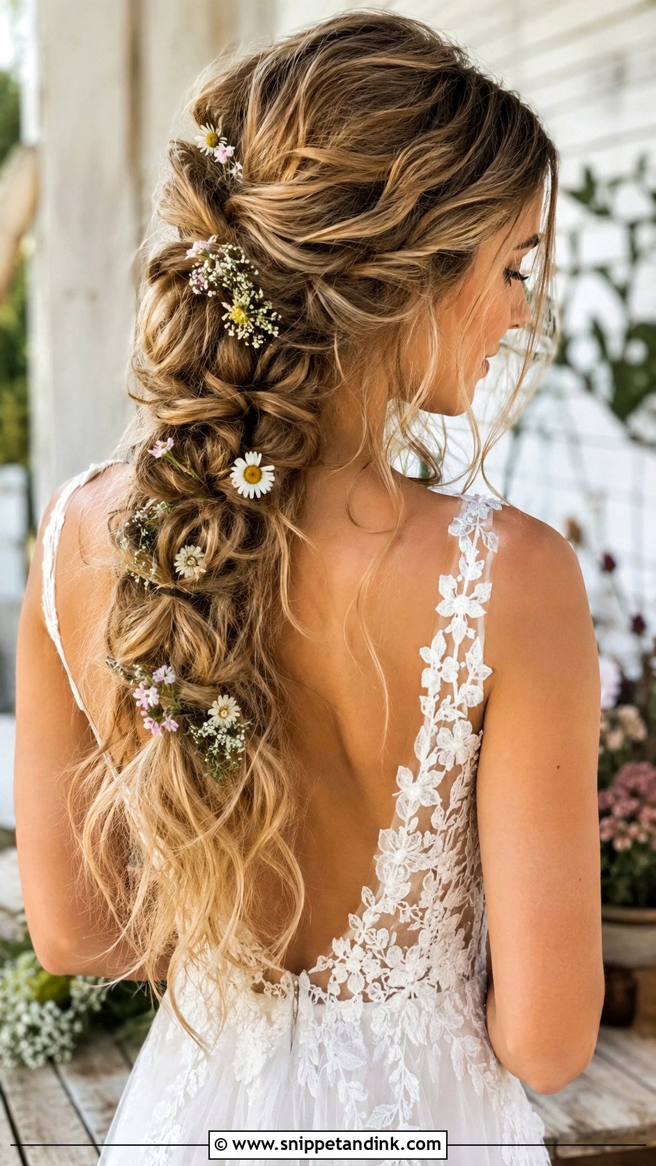 Boho Braid Wedding Hairstyle For Long Hair - Snippet and Ink - 20 Braid Wedding Hairstyles for Long Hair