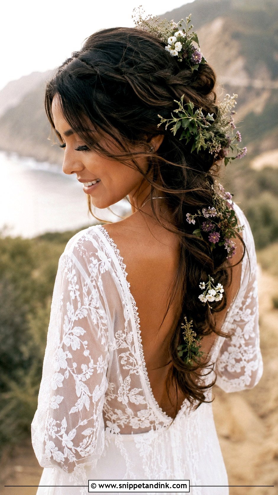 Boho Braid Wedding Hairstyle for Medium Hair - Snippet and Ink - 20 Wedding Hair Styles Medium Hair