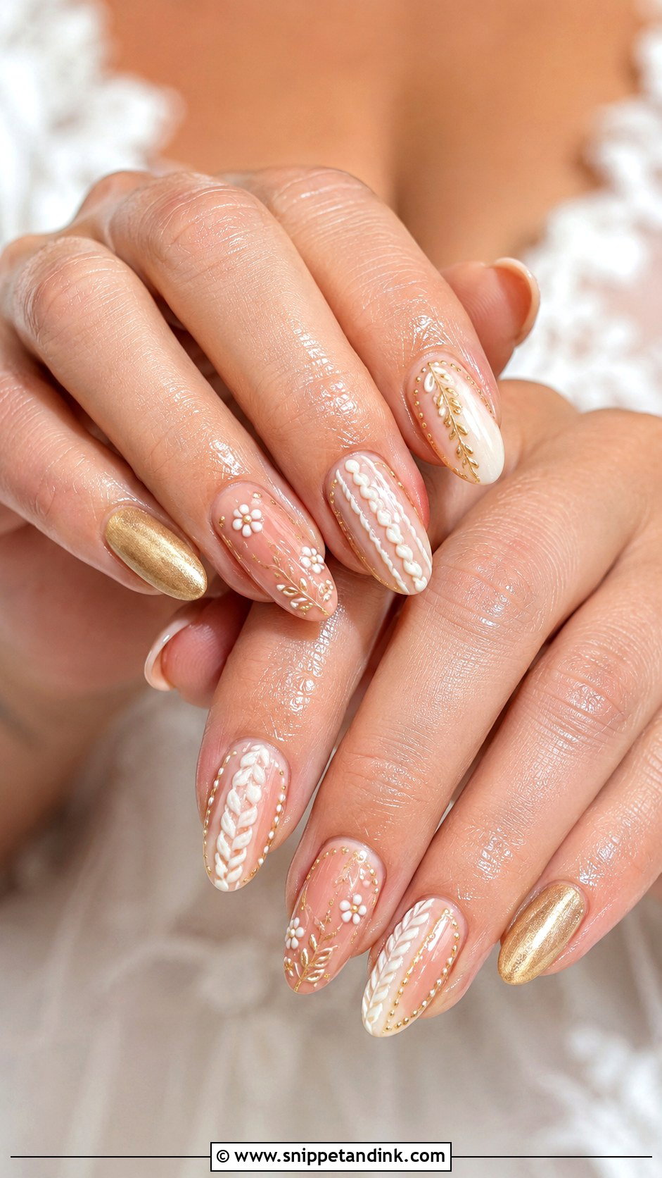 Boho Braid Wedding Nails - Snippet and Ink - 20 Braid Wedding Nails