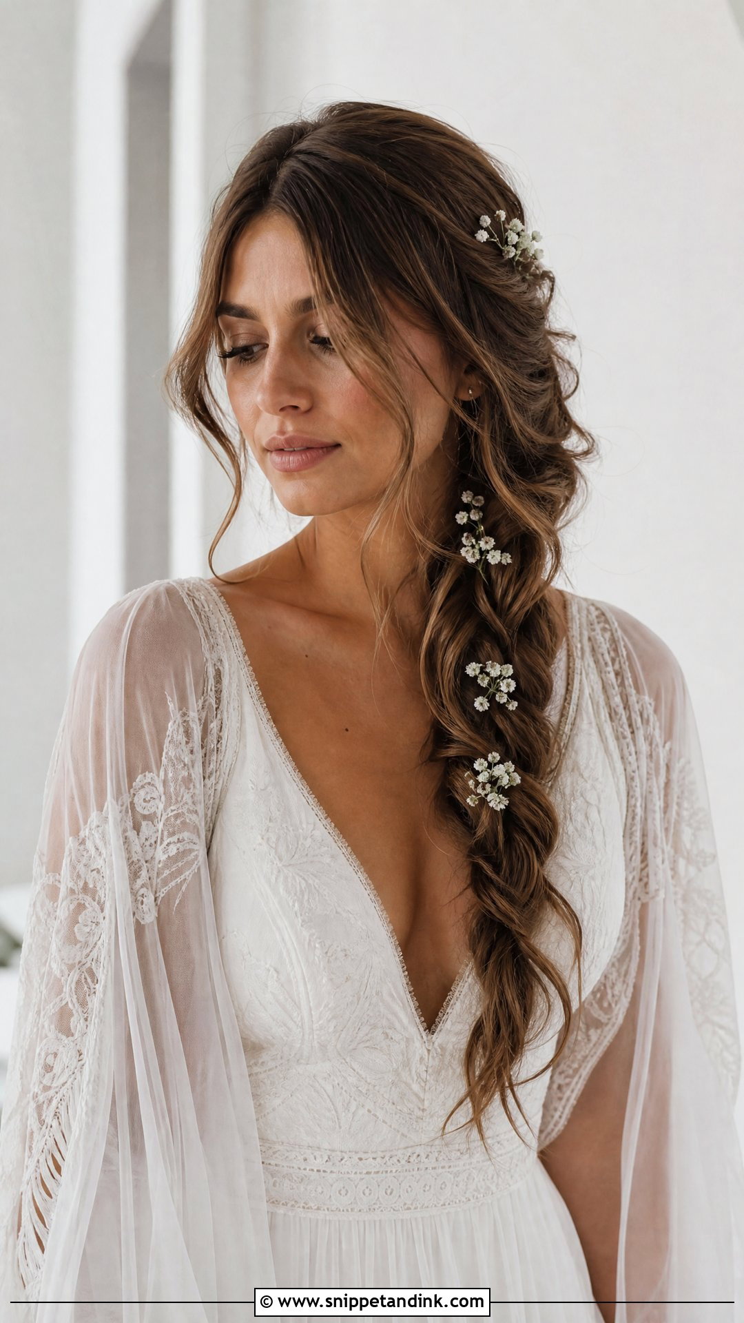 Boho Braid With Curtain Bangs - Snippet and Ink - 15 Bride Hairstyle with Bangs