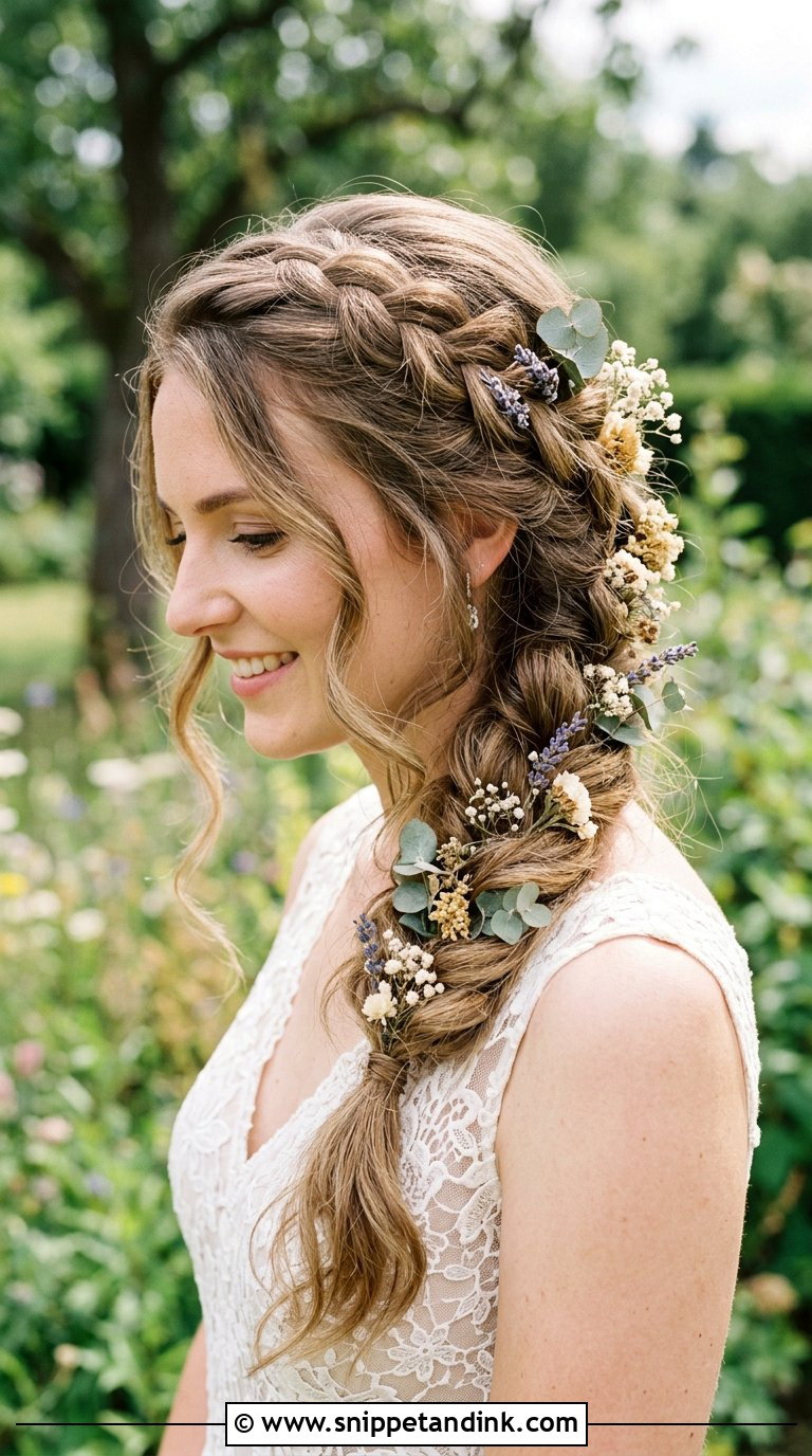 Boho Braid for Bride - Snippet and Ink - 20 Braid Hairstyle for Bride Ideas