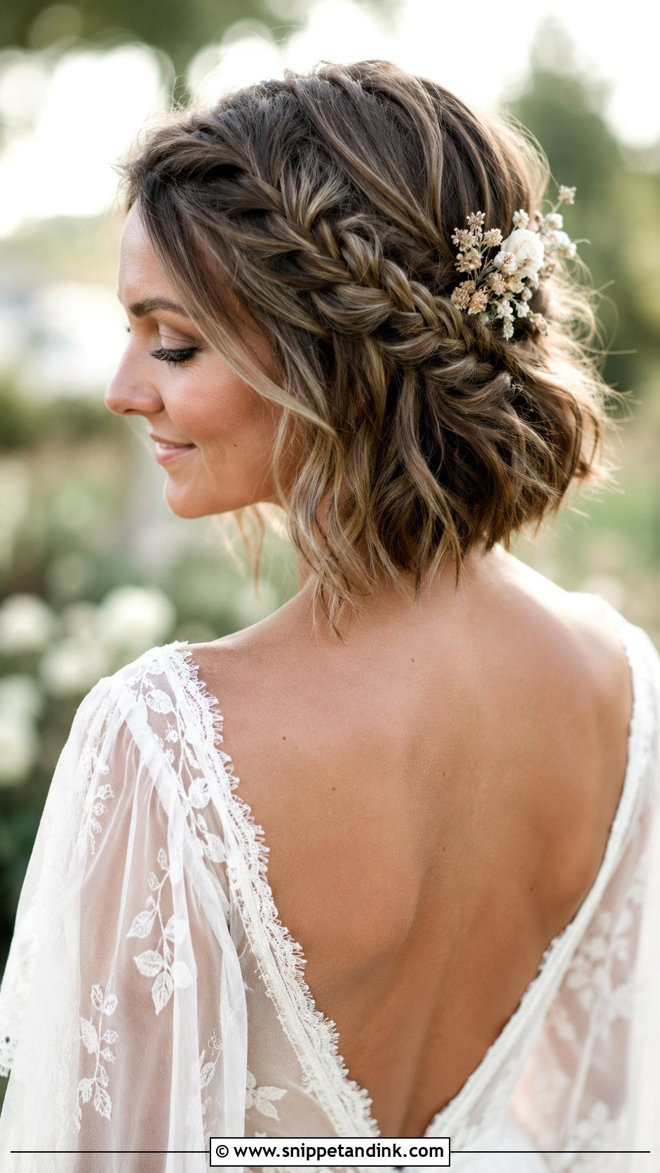 Boho Braided Bob - Snippet and Ink - 25 Hair Styles for Short Hair for Weddings