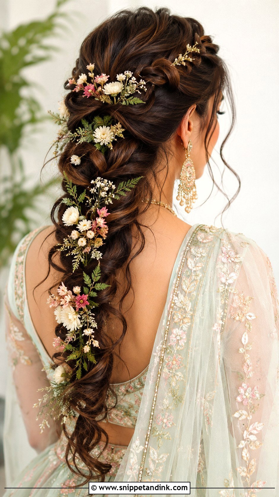 Boho Braided Bridal Choti - Snippet and Ink - 25 Bridal Choti Hairstyle Ideas