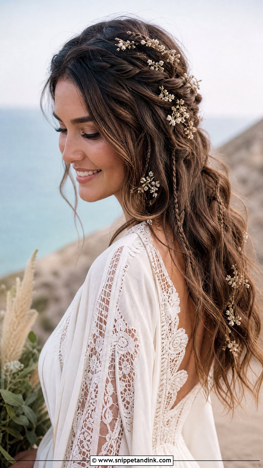 Boho Braided Bride Hair - Snippet and Ink - 15 Braided Bride Hair Ideas