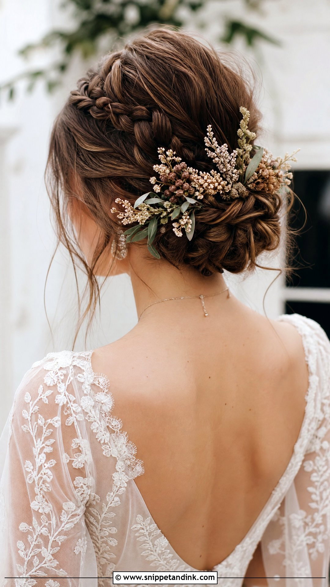 Boho Braided Bun - Snippet and Ink - 20 Easy Bridal Updo Ideas