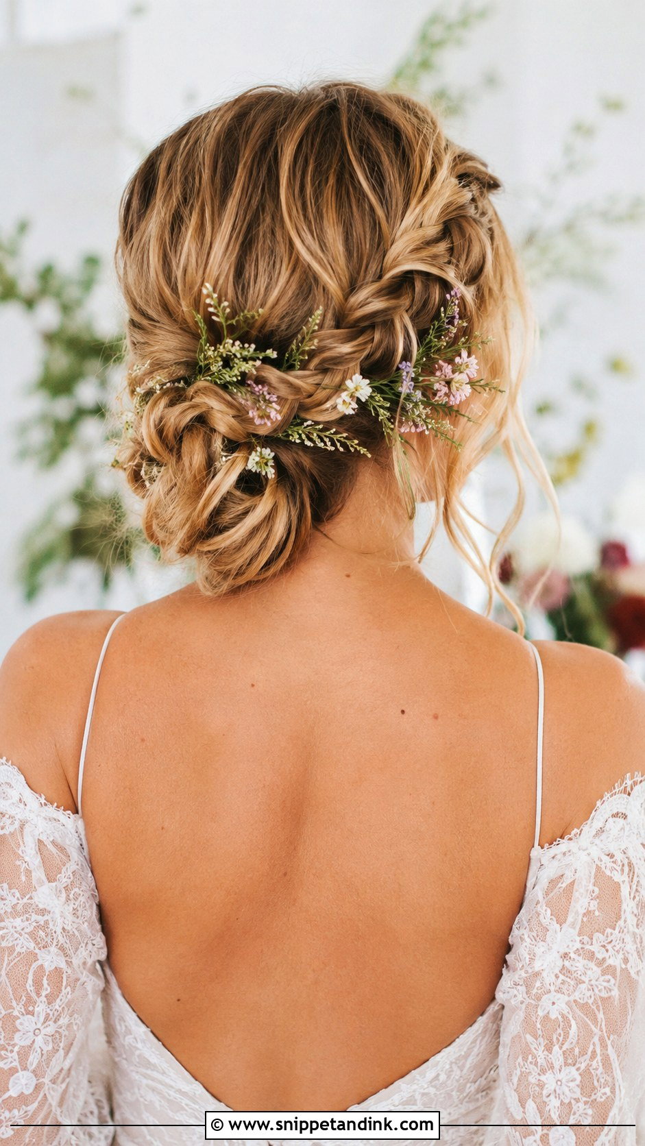 Boho Braided Bun - Snippet and Ink - 20 Quick Easy Updos for Short Hair Shoulder Length Wedding Hairstyles
