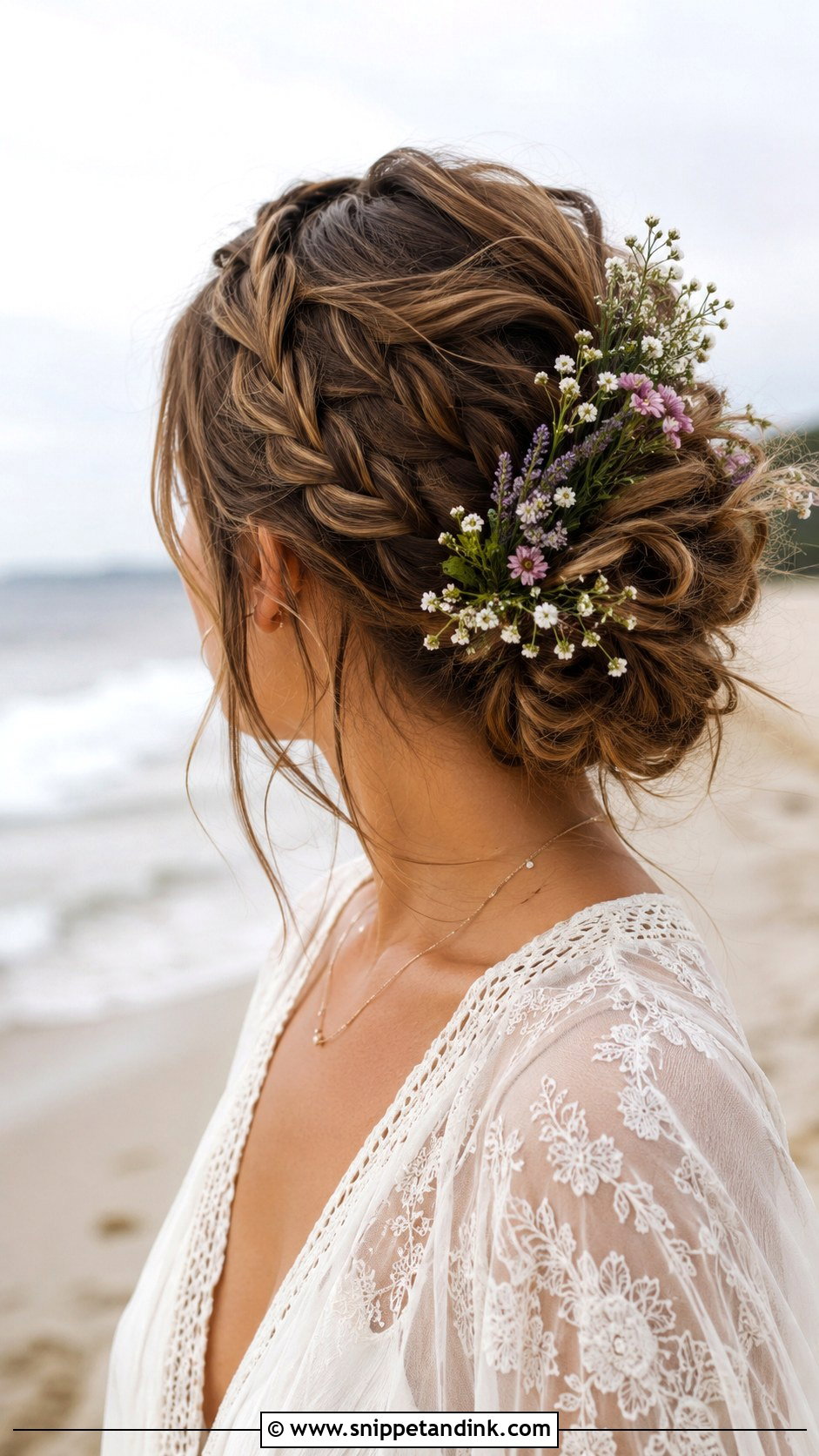Boho Braided Bun Updo - Snippet and Ink - 20 Medium Hair Updo for Wedding Ideas