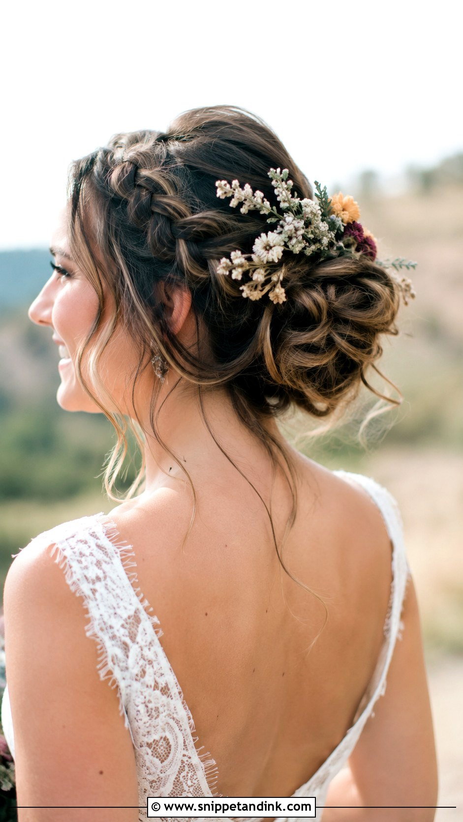 Boho Braided Bun Wedding Hair - Snippet and Ink - 20 Simple Bride Hair Ideas