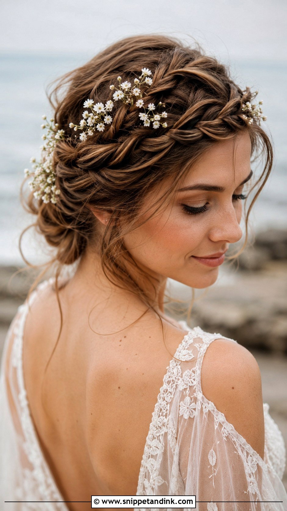 Boho Braided Crown - Snippet and Ink - 20 Beachy Wedding Hair Ideas