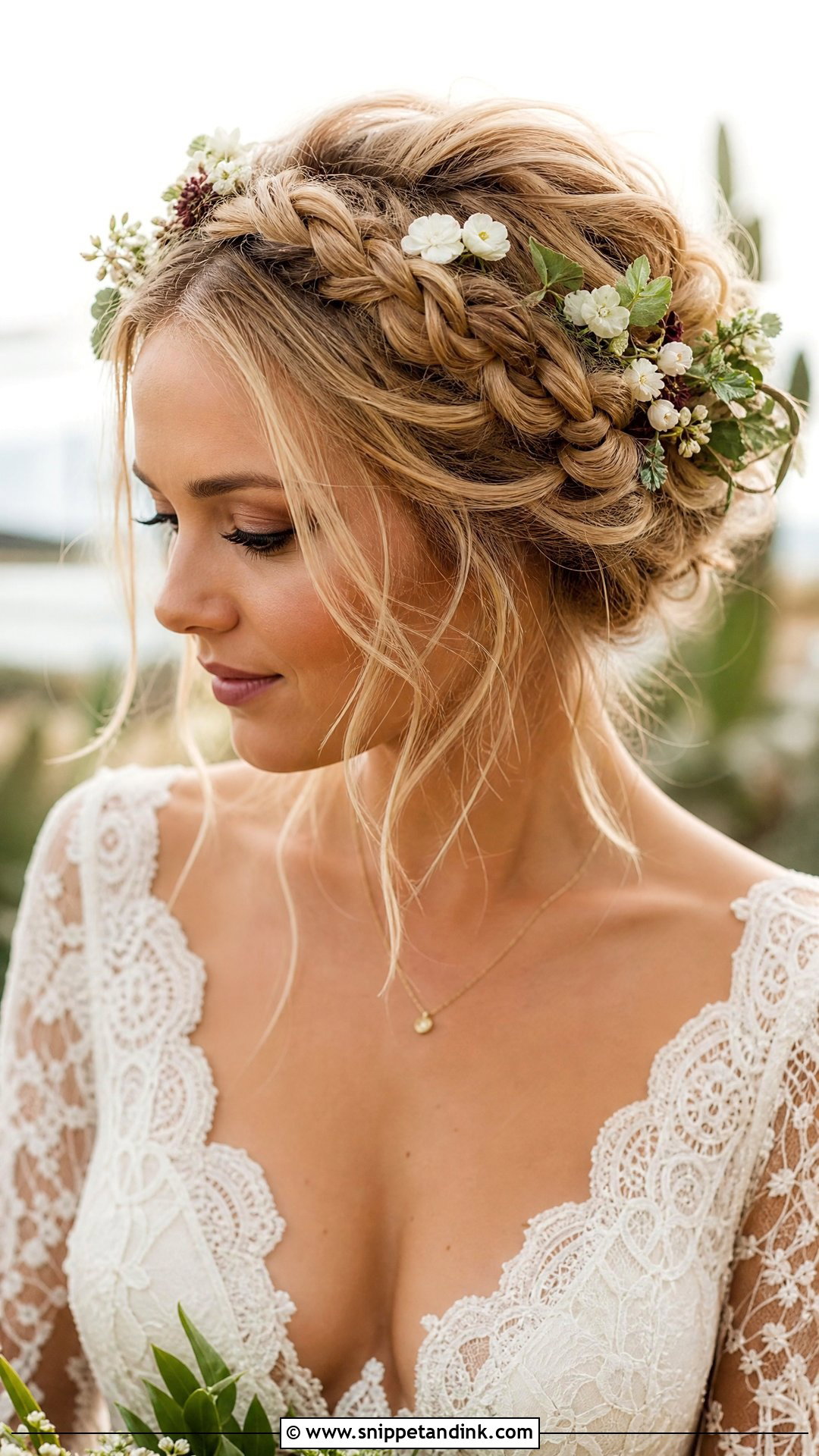 Boho Braided Crown - Snippet and Ink - 20 New Bridal Hairstyle Ideas