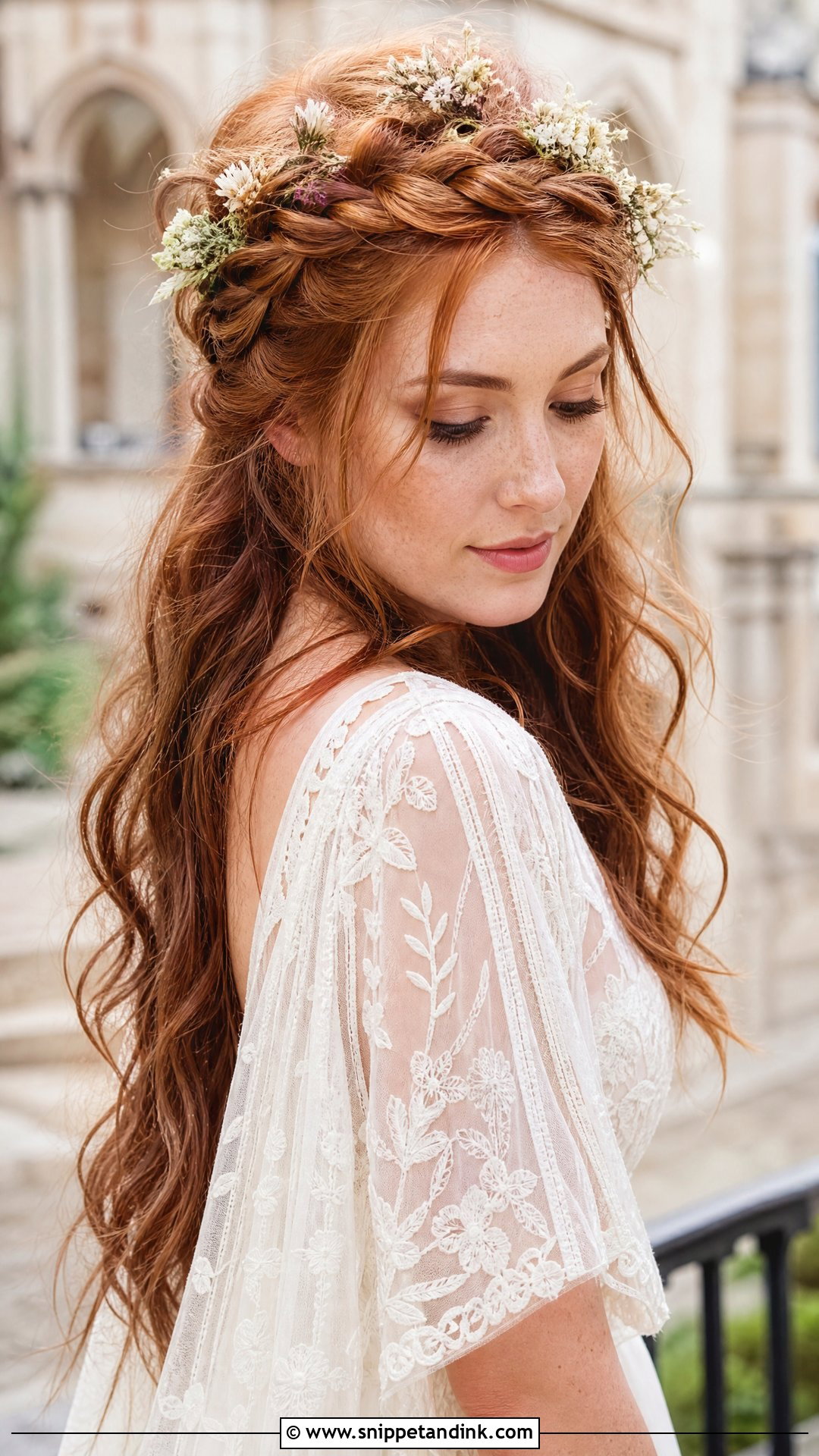 Boho Braided Crown - Snippet and Ink - 20 Simple Wedding Hairstyles for Medium Hair