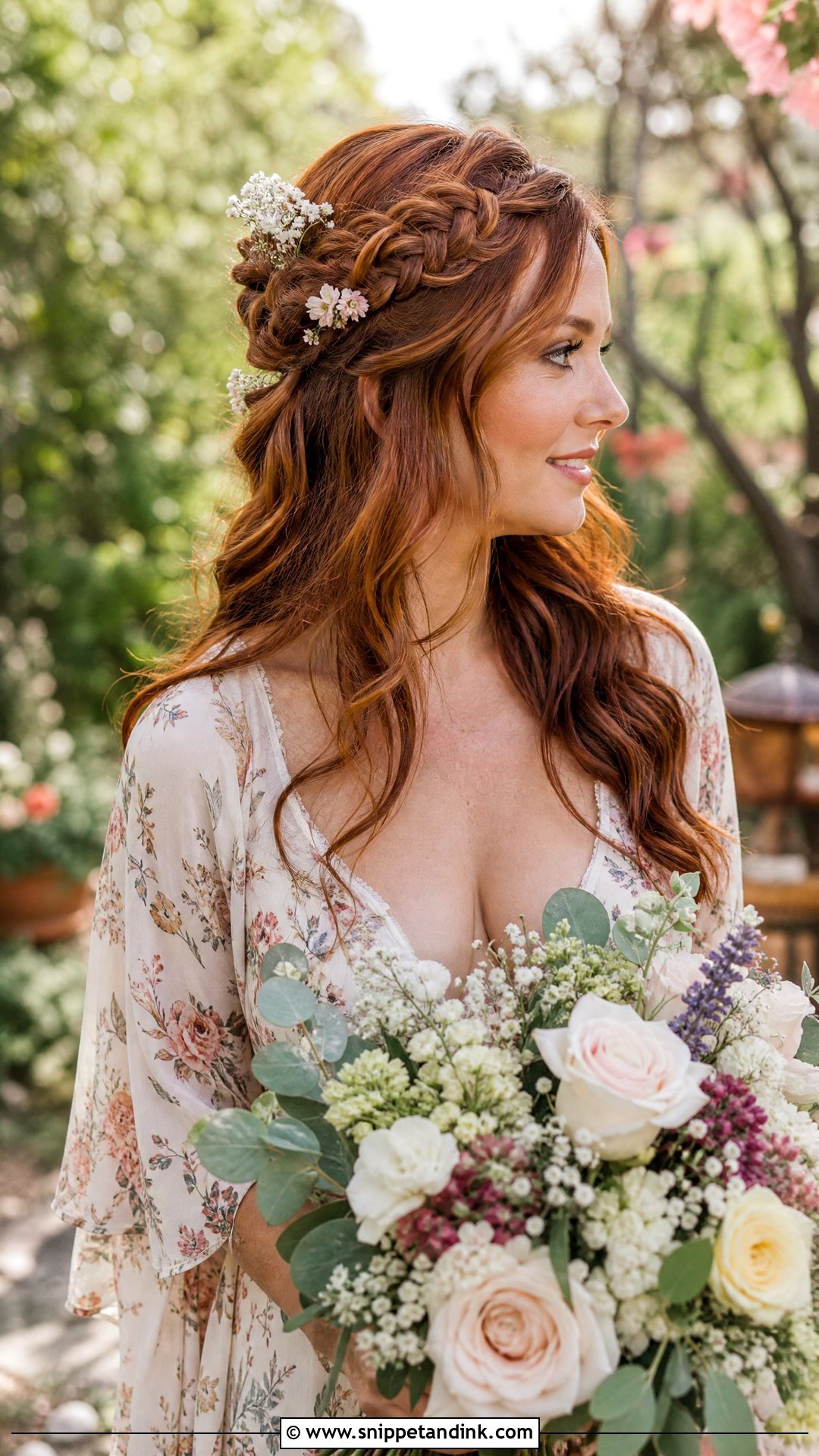 Boho Braided Crown - Snippet and Ink - 20 Wedding Guest Long Hairstyles