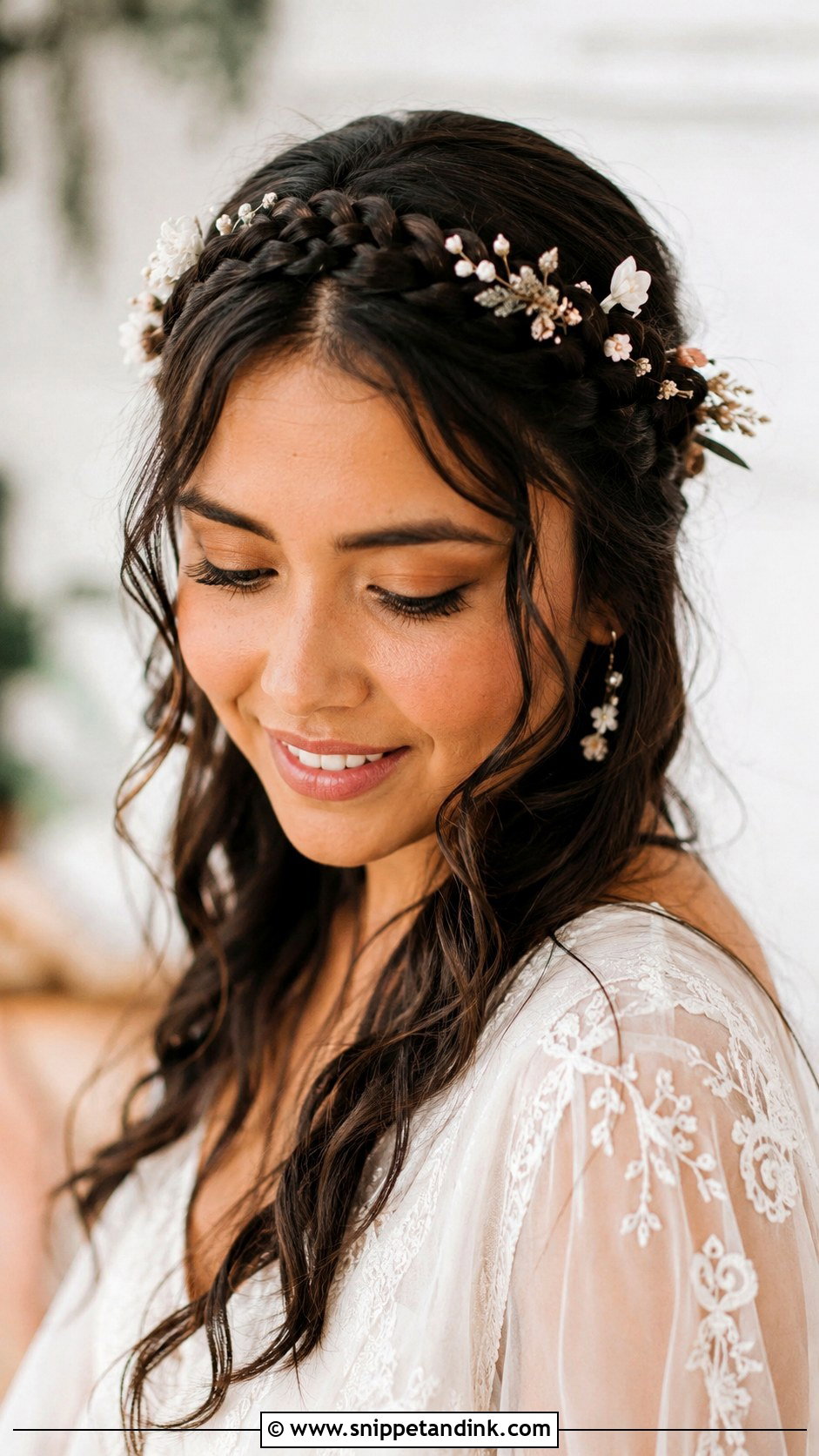 Boho Braided Crown - Snippet and Ink - 25 Engagement Bride Hairstyle Ideas
