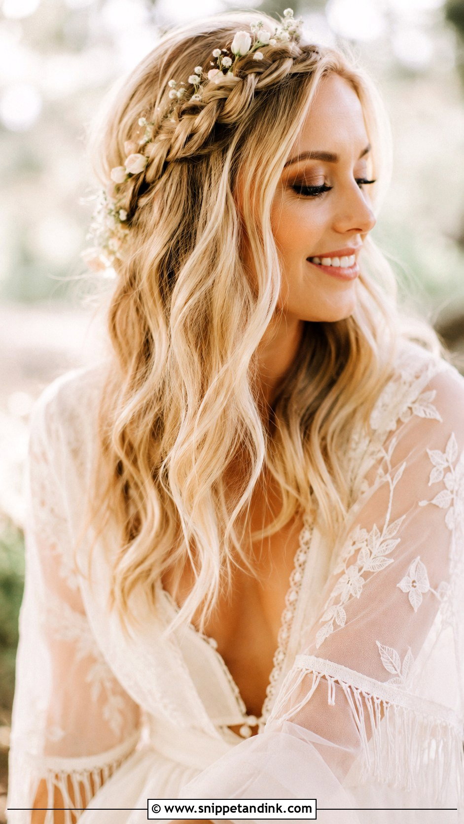 Boho Braided Crown - Snippet and Ink - 25 Hair Ideas for Wedding Guest