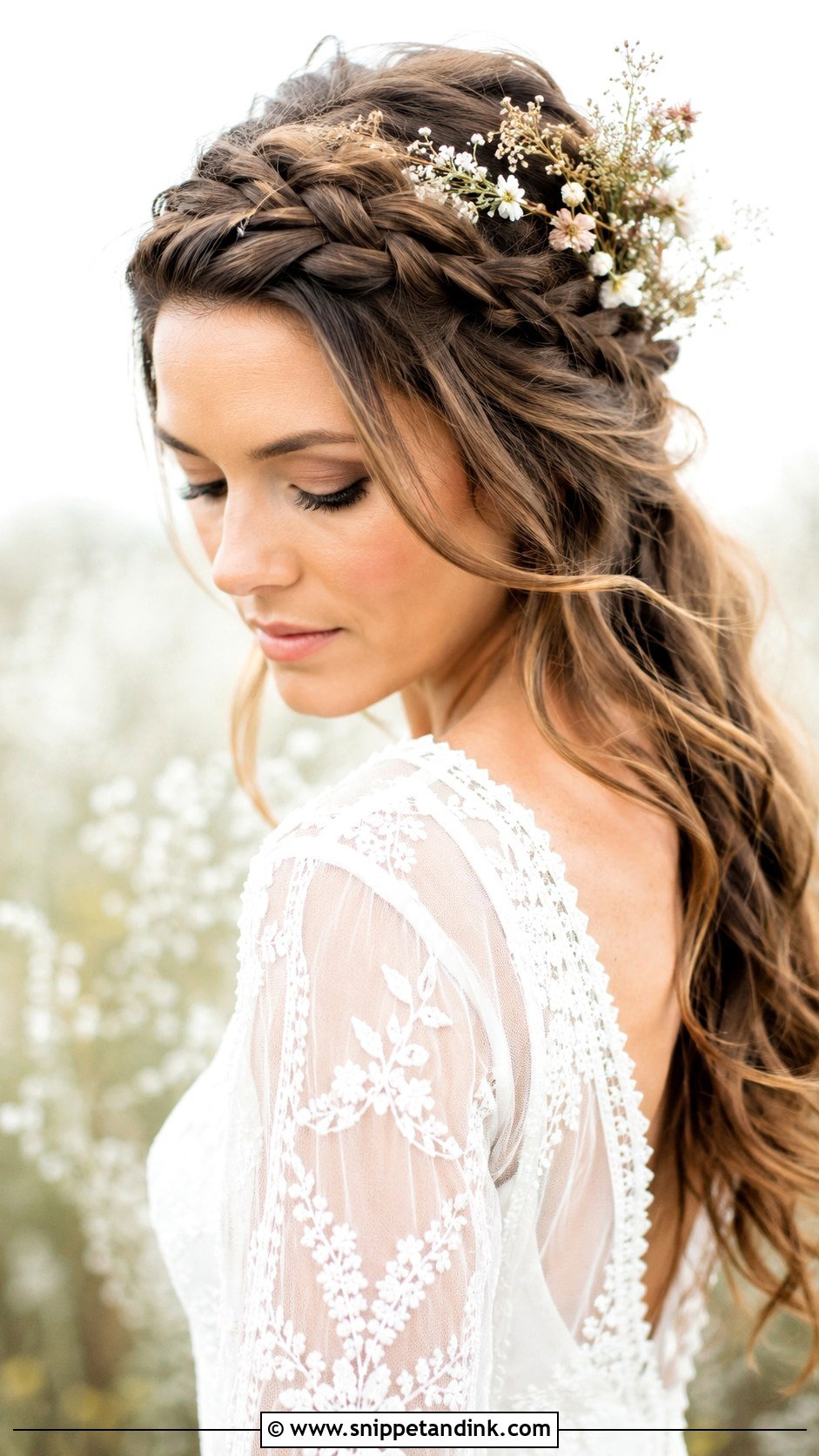 Boho Braided Crown - Snippet and Ink - 25 Long Hairstyles for Wedding