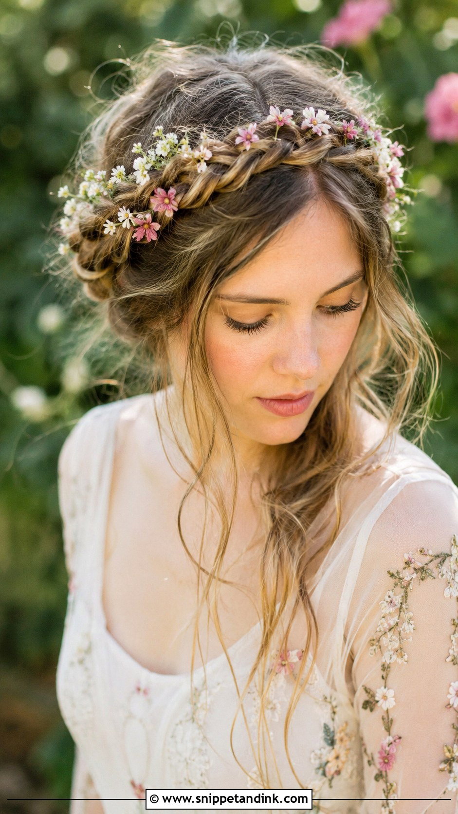 Boho Braided Crown - Snippet and Ink - 25 Wedding Hairstyles for Guests