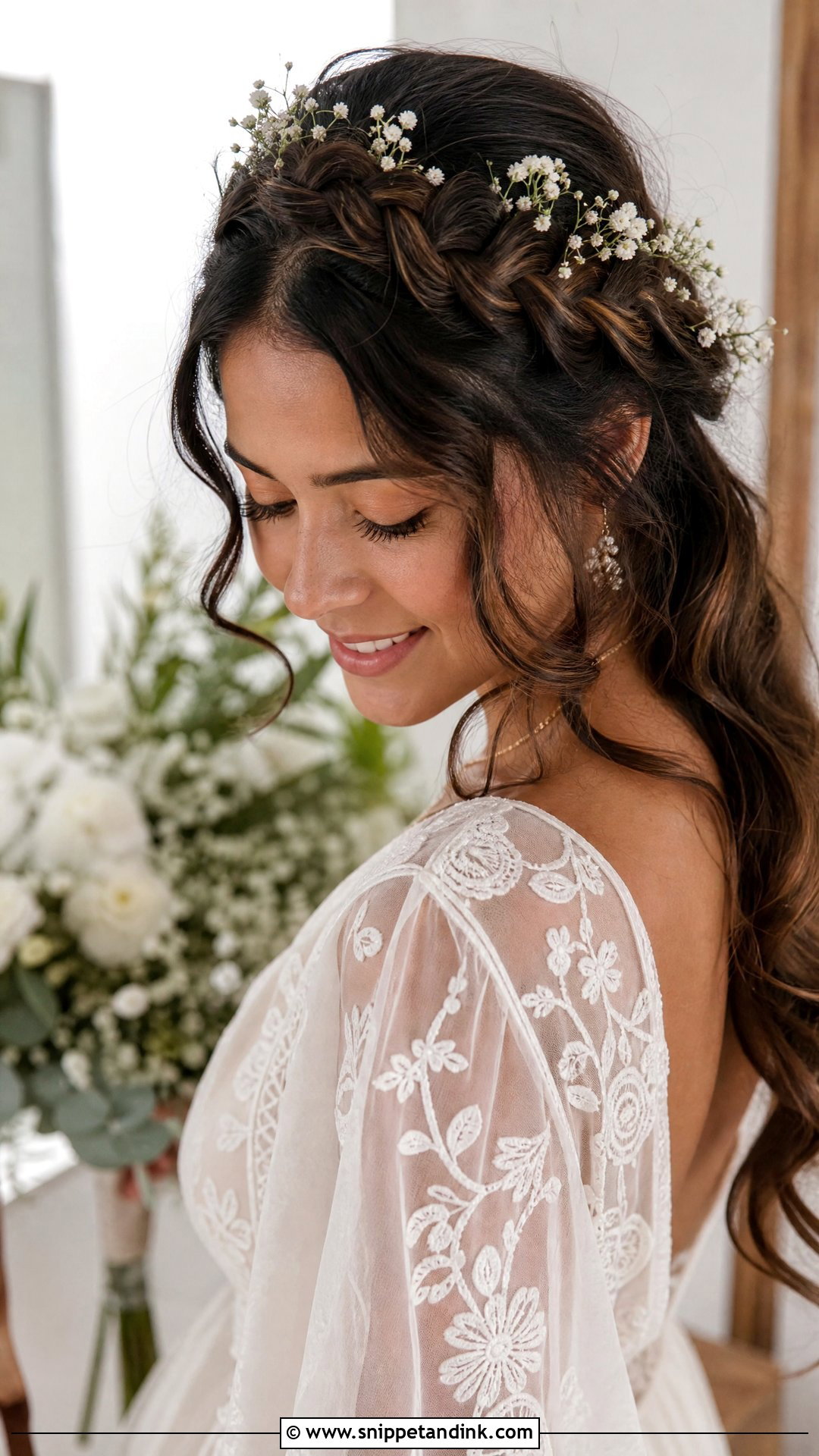 Boho Braided Crown - Snippet and Ink - 20 Bridal Hair Style Ideas