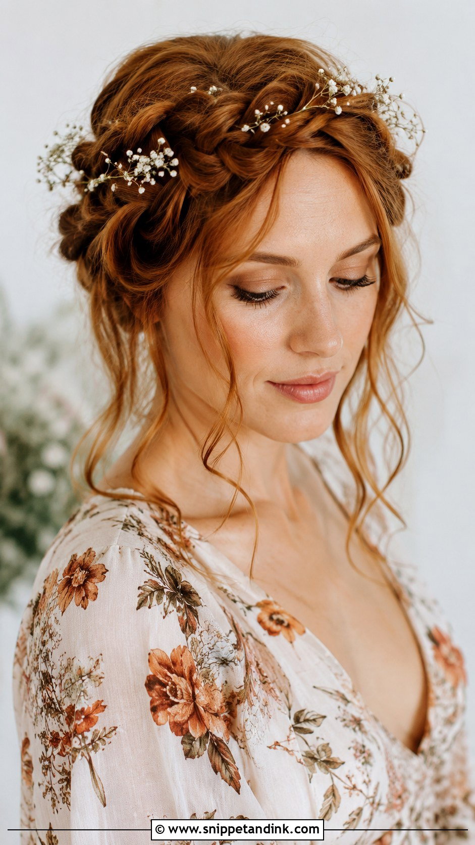 Boho Braided Crown - Snippet and Ink - 30 Wedding Guest Hairstyle Ideas