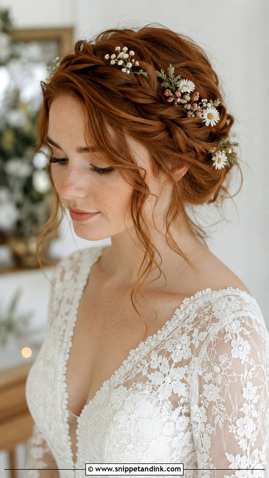 Boho Braided Crown - Snippet and Ink - 30 Wedding Hairstyles with Crown