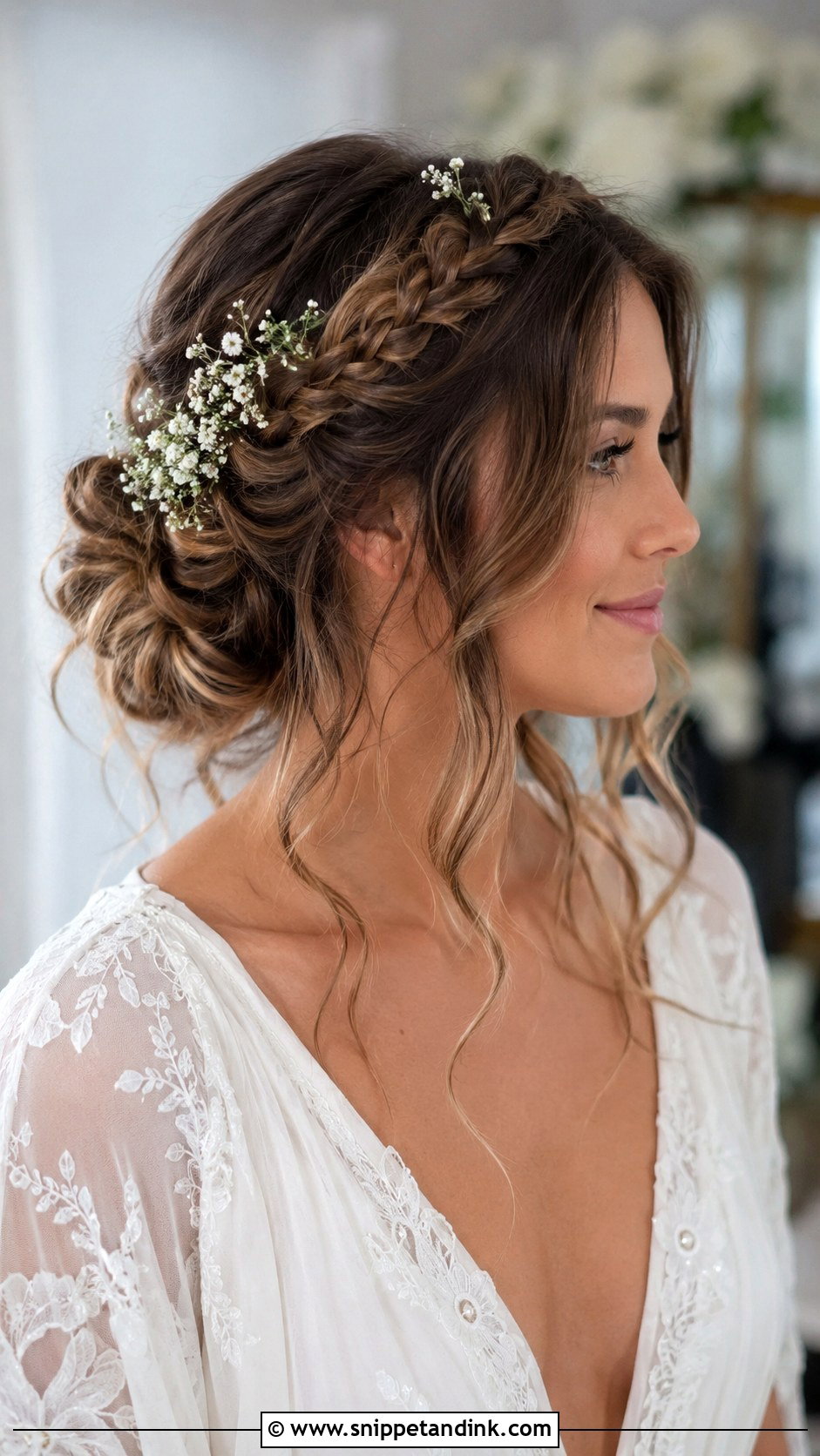 Boho Braided Crown - Snippet and Ink - 35 Bridal Hairstyle Ideas