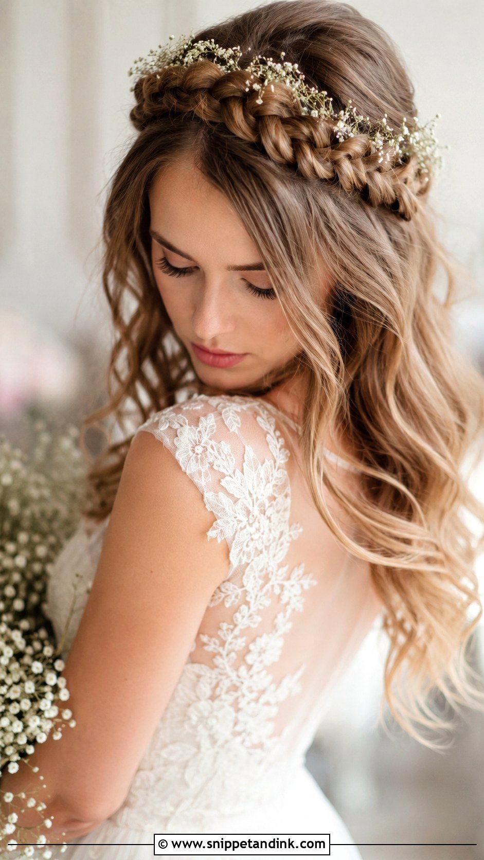 Boho Braided Crown - Snippet and Ink - 35 Bride Hair Ideas
