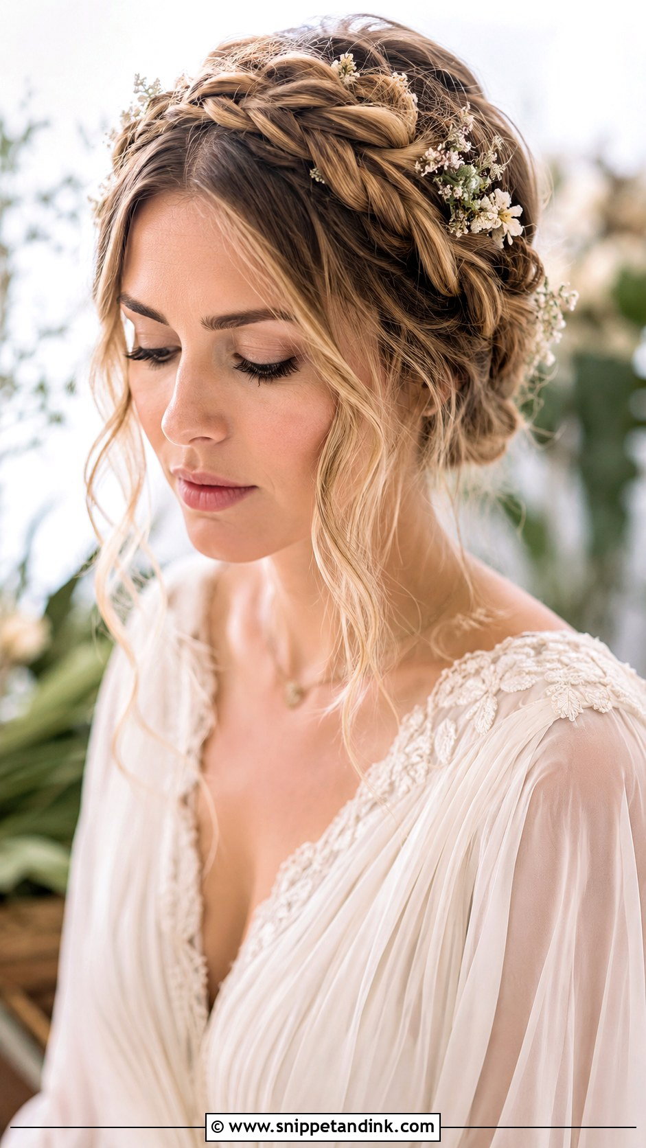Boho Braided Crown Engagement Hairstyle - Snippet and Ink - 25 Hairstyle for Engagement Bride Ideas