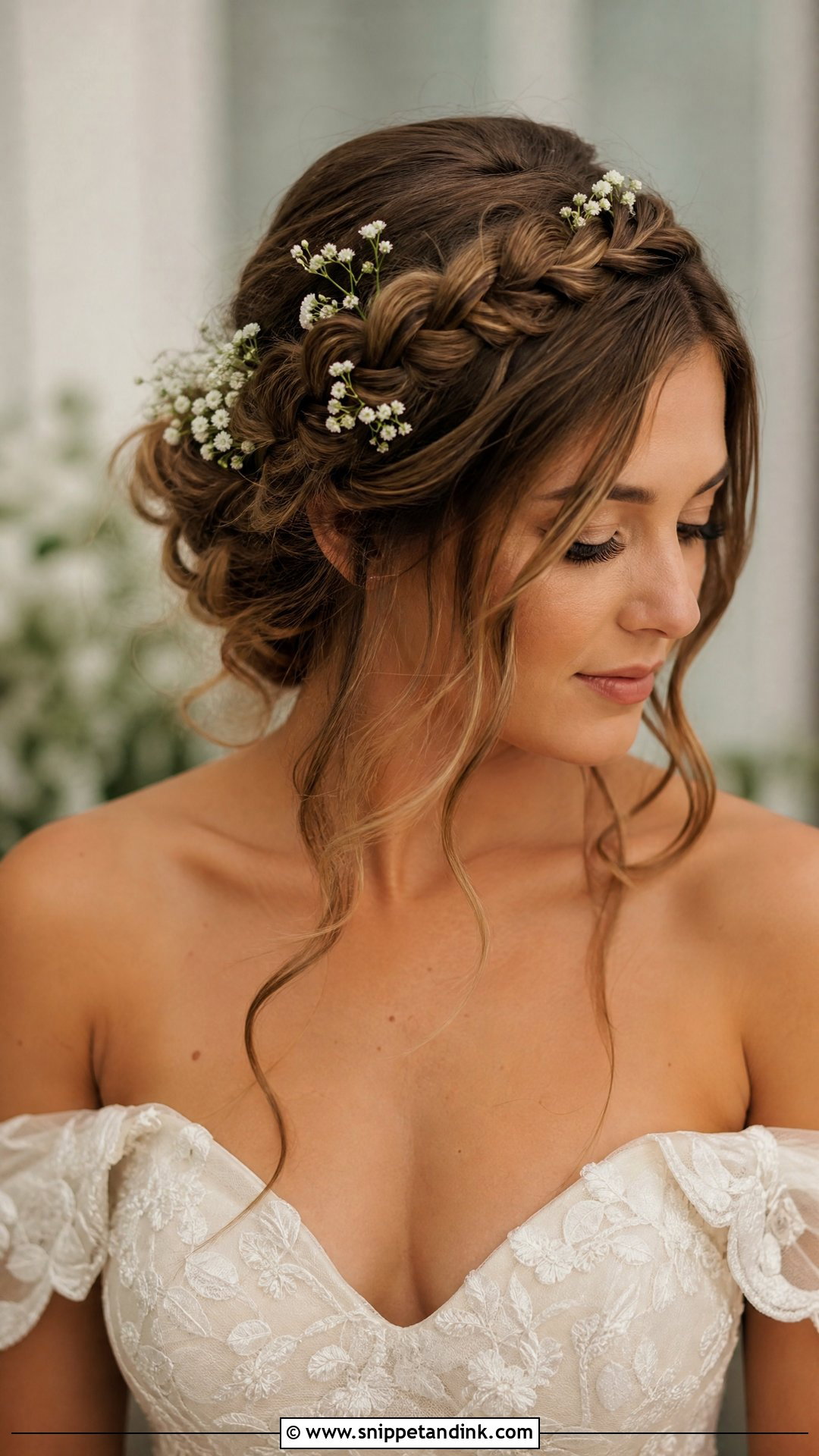 Boho Braided Crown Hairstyle - Snippet and Ink - 20 Modern Bride Hairstyles