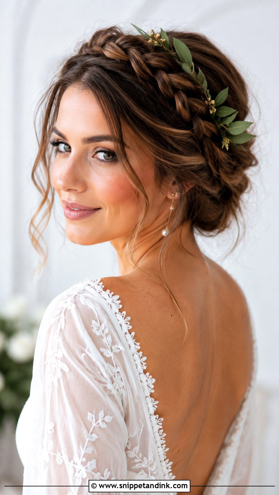 Boho Braided Crown Updo - Snippet and Ink - 30 Bridal Hair Updo Ideas