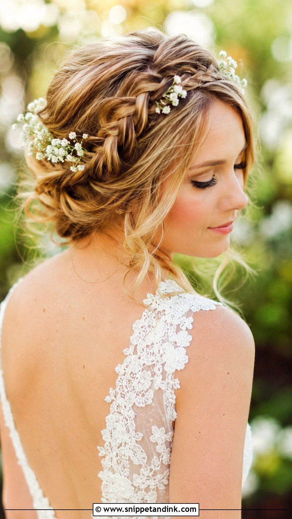 Boho Braided Crown Wedding Hairstyle - Snippet and Ink - 30 Bride Hairstyle Ideas