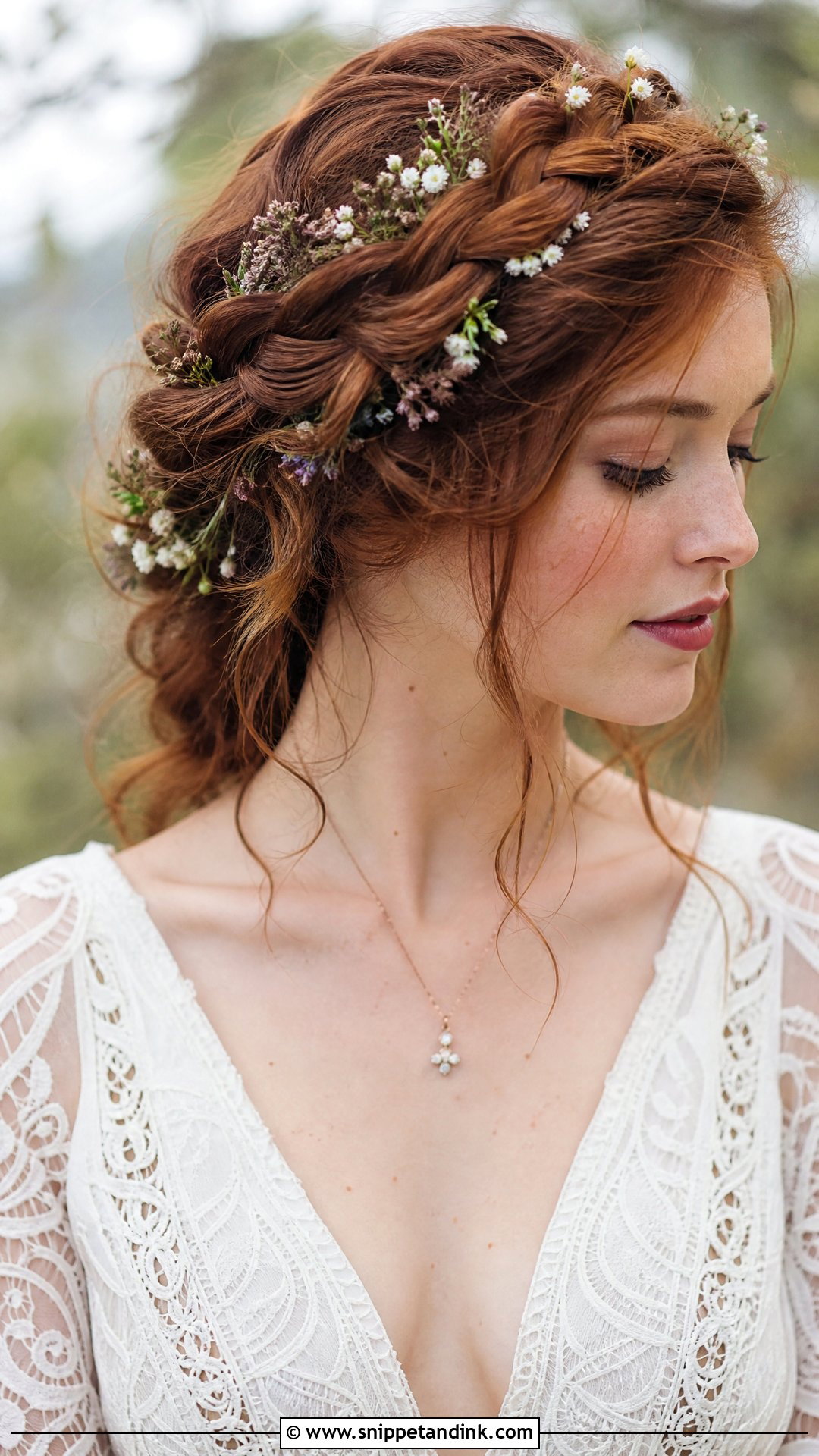 Boho Braided Crown Wedding Hairstyle - Snippet and Ink - 30 Bride Wedding Hair Styles