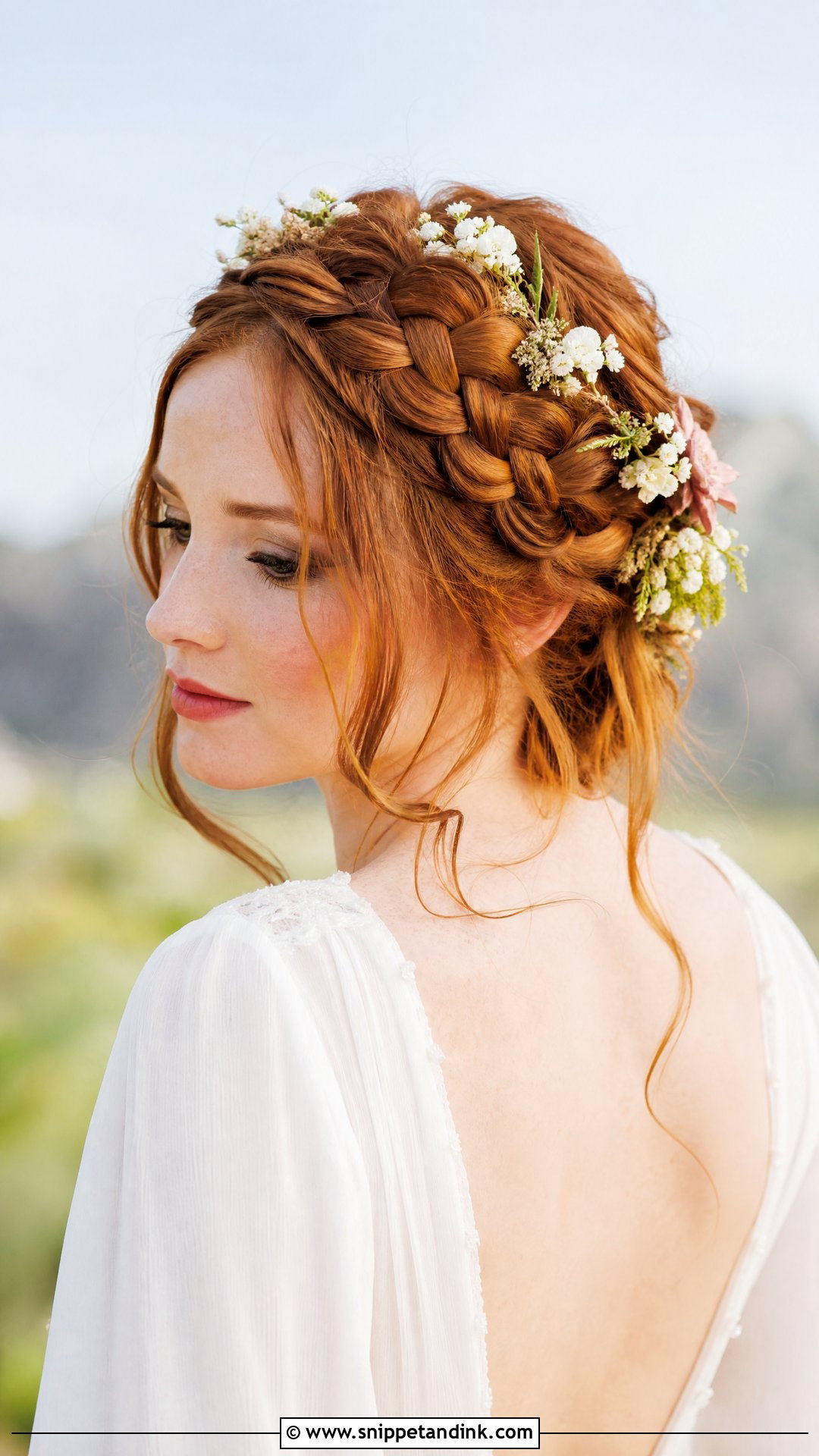 Boho Braided Crown With Flowers - Snippet and Ink - 20 Wedding Hairstyles with Flower Crown