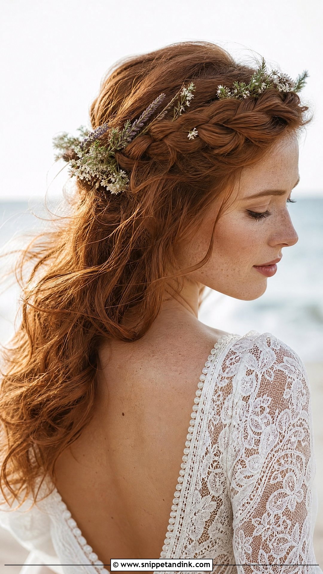 Boho Braided Crown for Beach Weddings - Snippet and Ink - 20 Beach Bride Hair Ideas